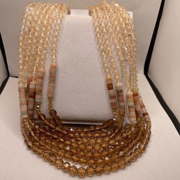 Anthropologie 7 strand necklace - Picture 9 of 10